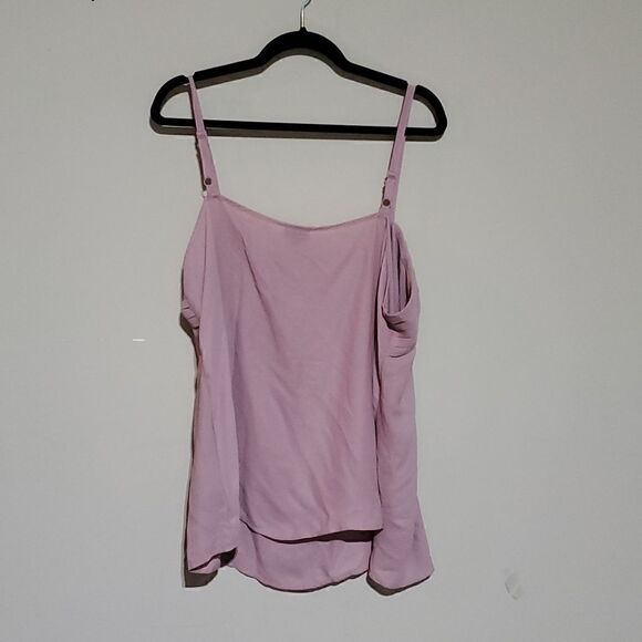 TORRID Pink Dusty Georgette Pleated Cami Tunic - Size 2 - Picture 5 of 7